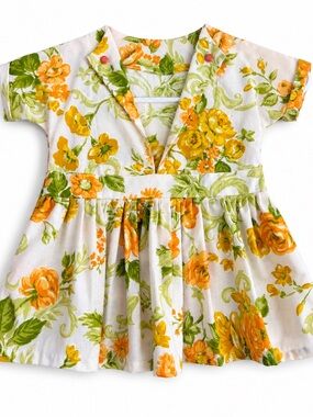 Vintage Handmade Floral Dress Laundry Bag Retro Cottagecore Decor